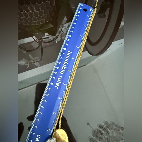 LOT 2033 18K gold plated Yves Saint Laurent vintage two tone necklace - Picture 8 of 8